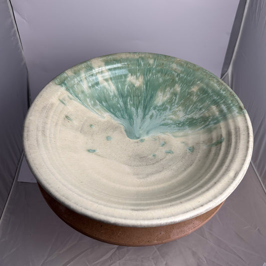 Seafoam Wave Large Serving Bowl